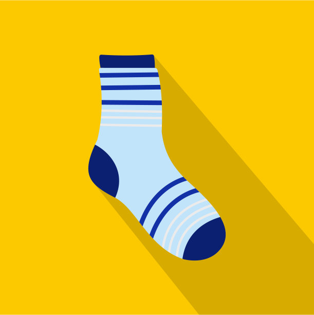 男孩袜子图标，平的风格图片下载