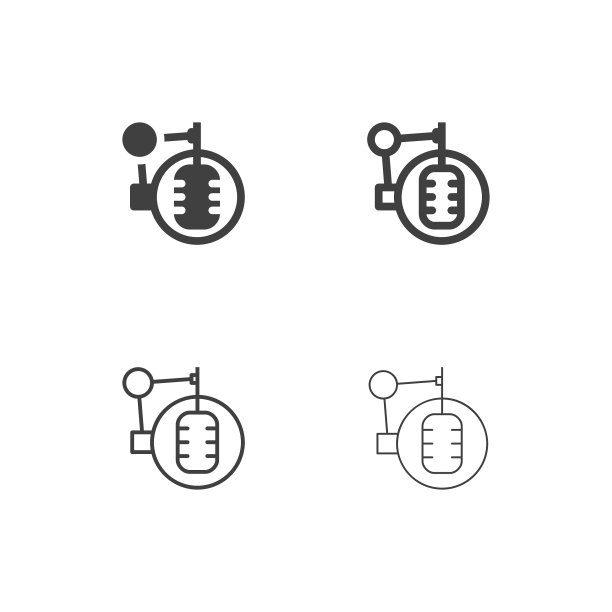 录音工作室麦克风图标-多系列图片下载