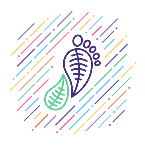 碳足迹线图标图片下载