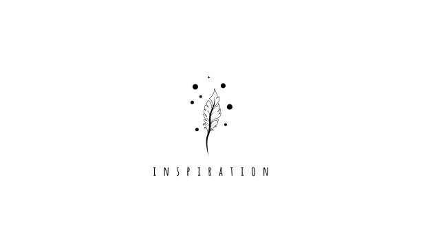 灵感黑色矢量标志图像图片下载