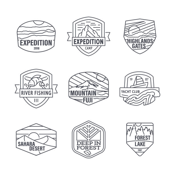 露营和旅行可编辑的线图标图片下载