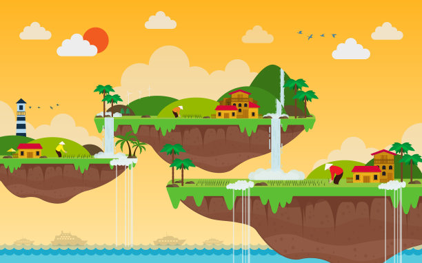 热带岛屿。海洋天堂的风景。还有湛蓝的天空图片下载