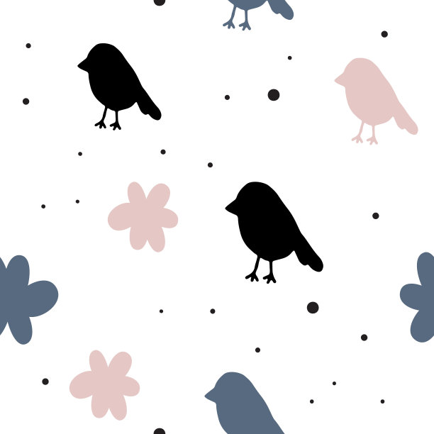 矢量无缝模式在斯堪的纳维亚风格。鸟类。漂亮的海报,打印。图片下载