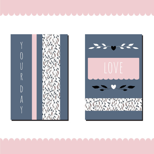 可爱的贺卡在一个斯堪的纳维亚风格。花的图案图片下载