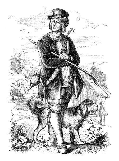 19世纪德国巴登的牧羊人图片下载