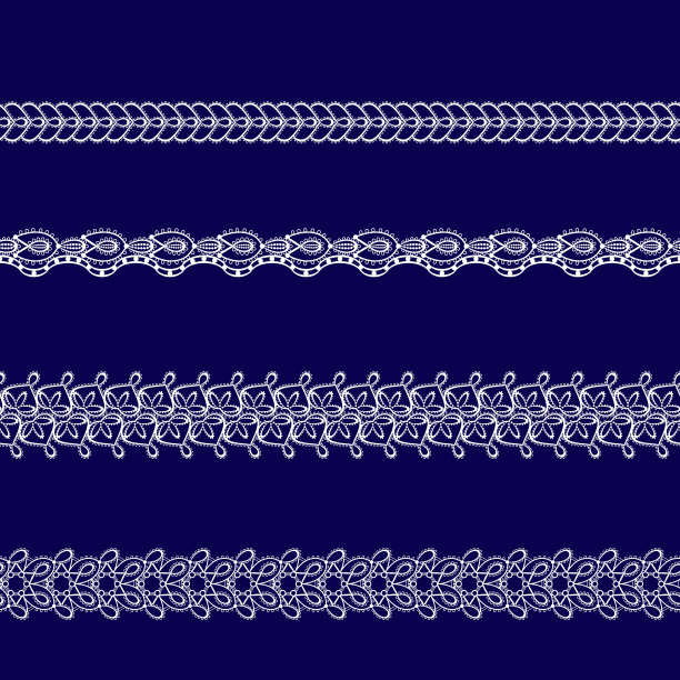 一套白色的饰带素材图片