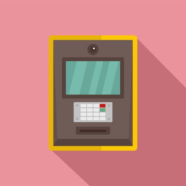 Atm图标，平面风格图片下载