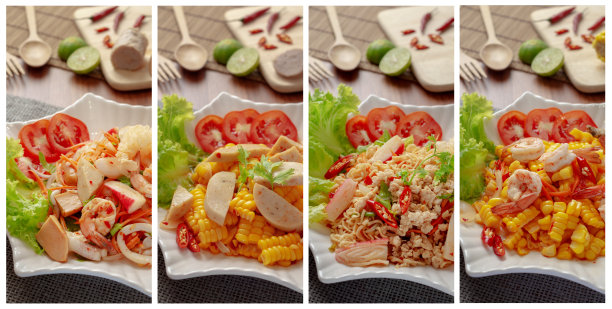 泰式美味沙拉，辛辣的食物图片下载