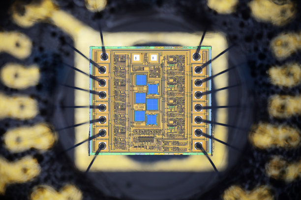 极近距离的硅芯片图片下载