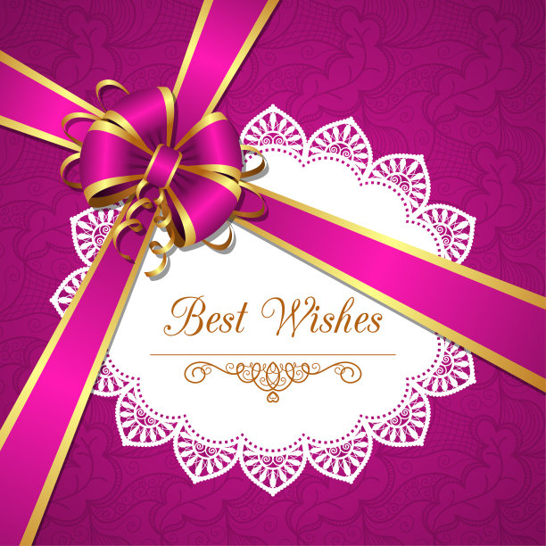 带蝴蝶结的贺卡图片下载