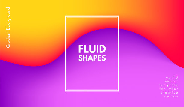 抽象波浪颜色形状与3d效果。图片下载