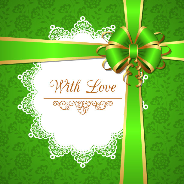 带蝴蝶结的贺卡图片下载