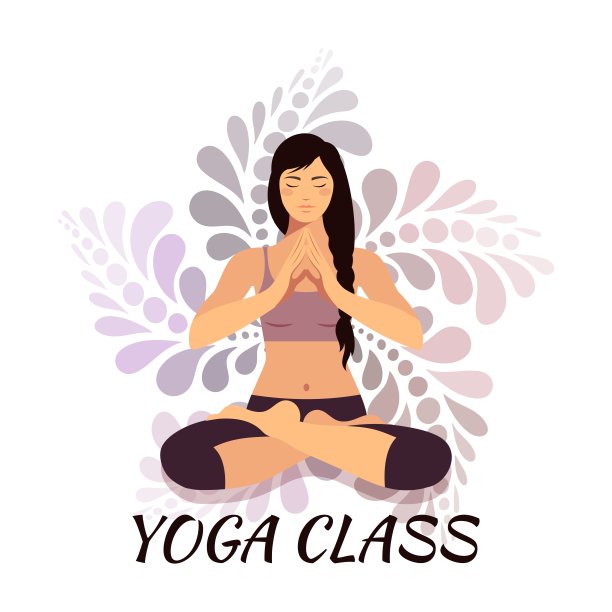 摆莲花姿势的女人。瑜伽练习。图片下载