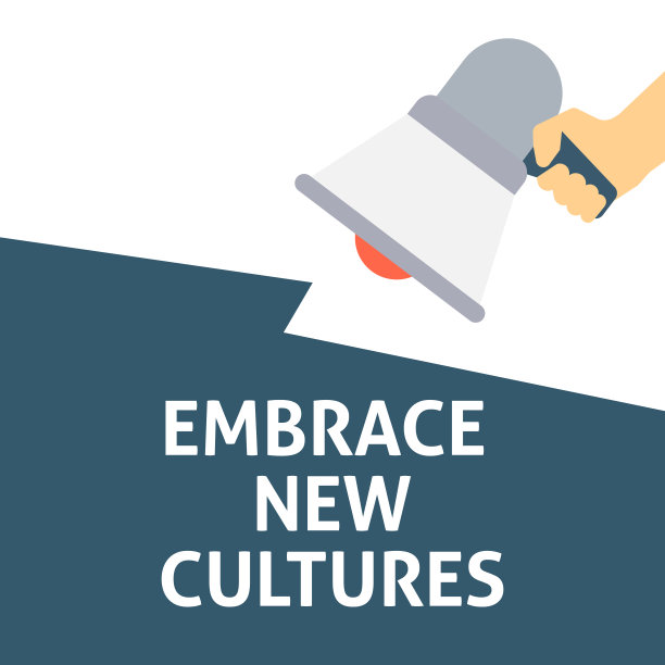 拥抱新的文化宣言。手持扩音器与讲话气泡图片下载