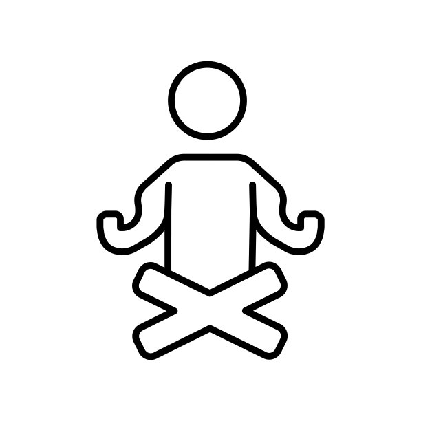 瑜伽图标矢量符号和符号孤立在白色背景上，瑜伽标志的概念图片下载