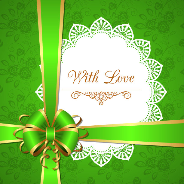 带蝴蝶结的贺卡图片下载