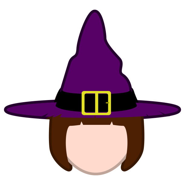 头上戴着女巫帽。万圣节图片下载