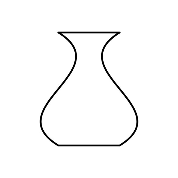 花瓶黑色图标。图片下载