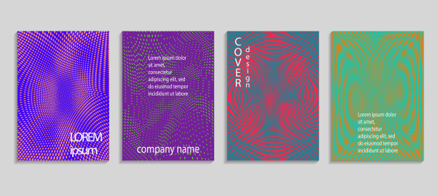 最小抽象向量半色调覆盖设计。未来几何模板。矢量模板的标语牌，横幅，传单，演示和报告图片下载