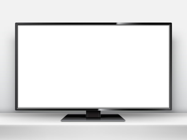 电视模型与空白屏幕图片下载