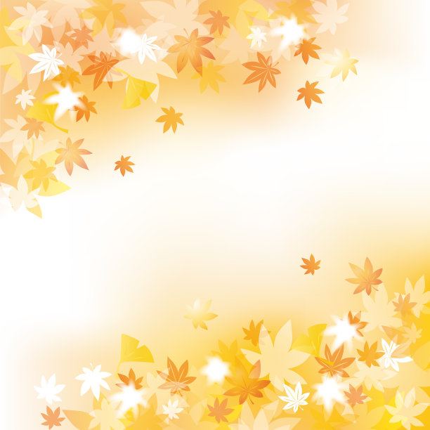 一幅美丽的秋叶插图图片下载