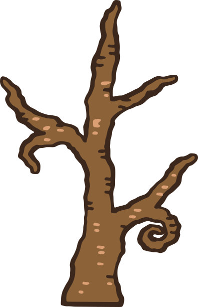 万圣节树插图图片下载