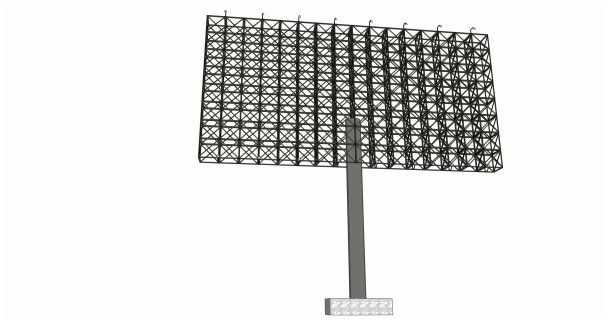 空白广告广告牌钢结构尺寸16 × 32米约30米高，可用于广告设计或向公众发送信息或任何目的的公关或公关。图片下载