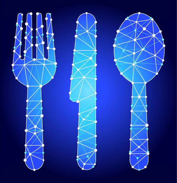 叉蓝色三角形节点向量模式图片下载