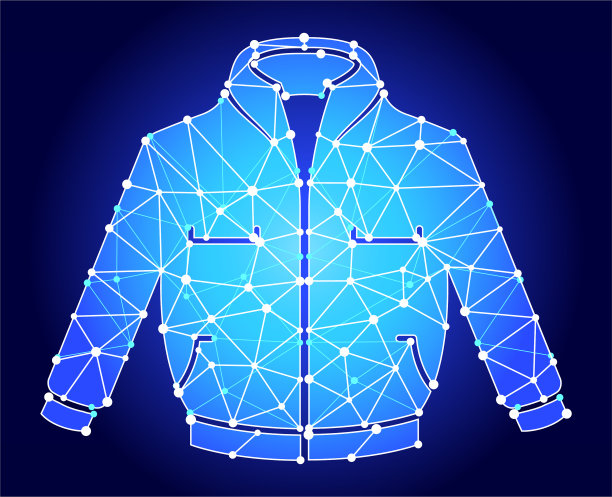 夹克蓝色三角形节点向量模式图片下载