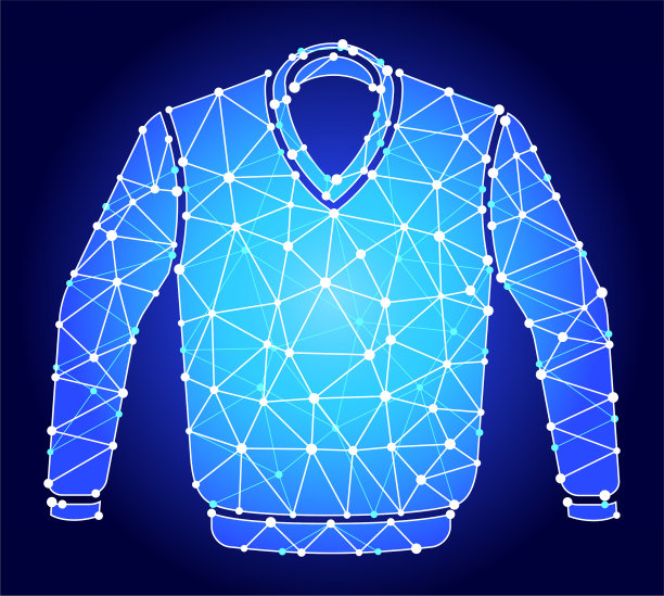 毛衣蓝色三角形节点向量模式图片下载