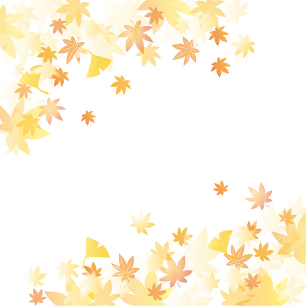 一幅美丽的秋叶插图图片下载