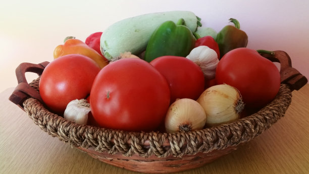 篮子里的蔬菜为一顿饭做好了准备图片下载