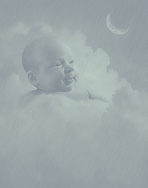 刚出生的女婴在云中休息图片下载