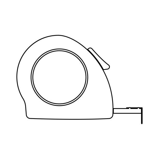 卷尺黑色彩色图标。图片下载