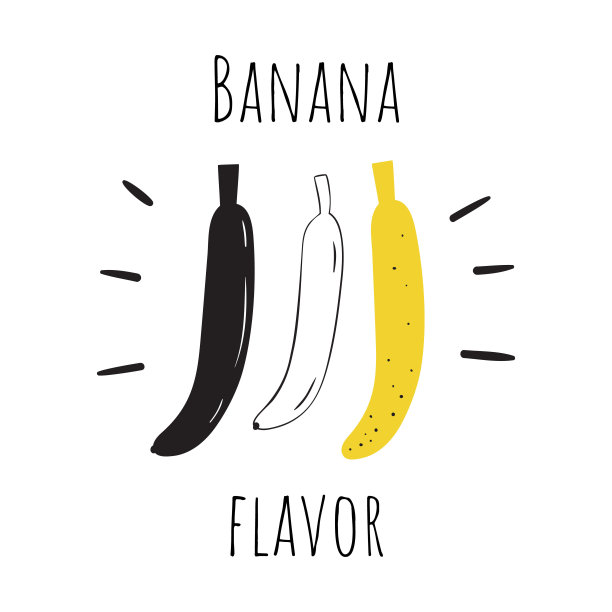 矢量插图在斯堪的纳维亚风格。白色背景上的三种颜色的香蕉。手绘香蕉图片下载
