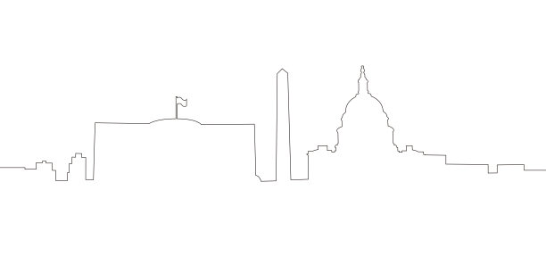 华盛顿特区连续的天际线图片下载