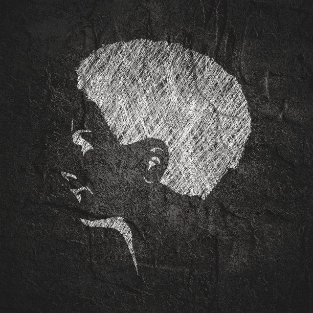 一个女性头部的剪影。图片下载