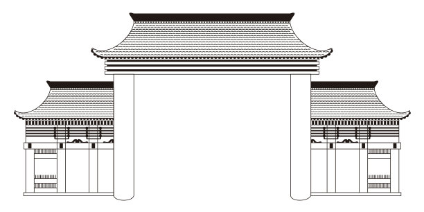 孤立的亚洲建筑图标图片下载