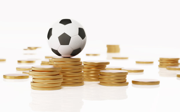 足球和金钱赌博和体育博彩概念图片下载