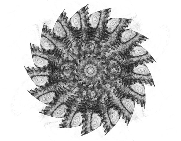 用于创意设计的抽象分形插图图片下载