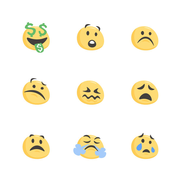 可爱的表情符号集图片下载