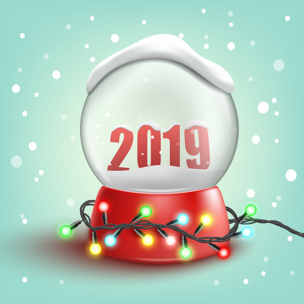 圣诞雪球2019.装饰。矢量插图图片下载