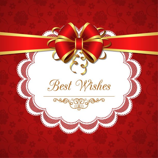 带蝴蝶结的贺卡图片下载