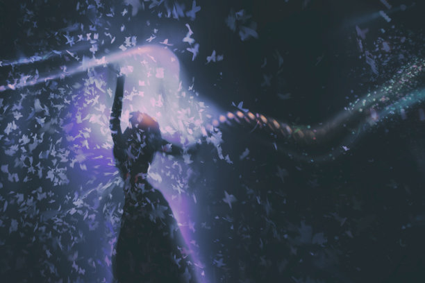 舞女剪影。图片下载