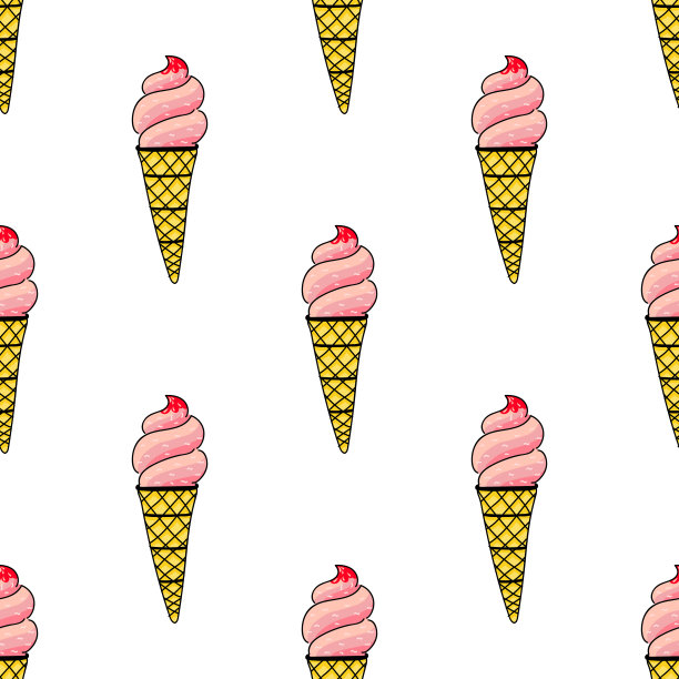 什锦冰淇淋无缝图案图片下载