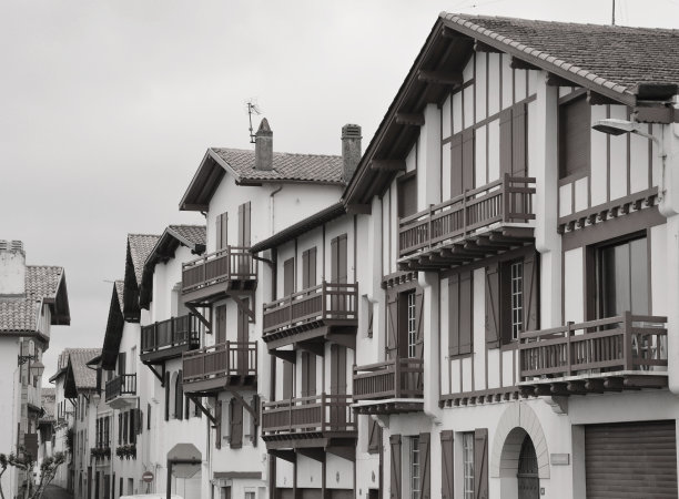 圣让-德-卢茨街上的房子图片下载