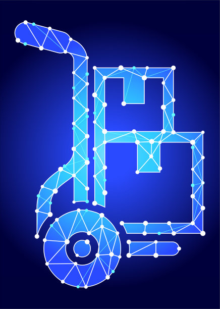 移动盒子蓝色三角形节点向量模式图片下载