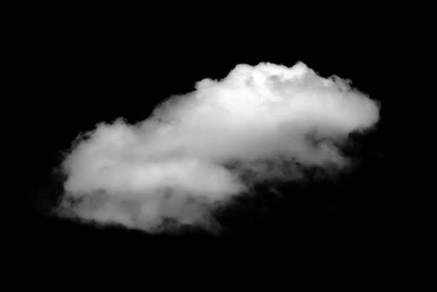 黑色背景上的云图片下载