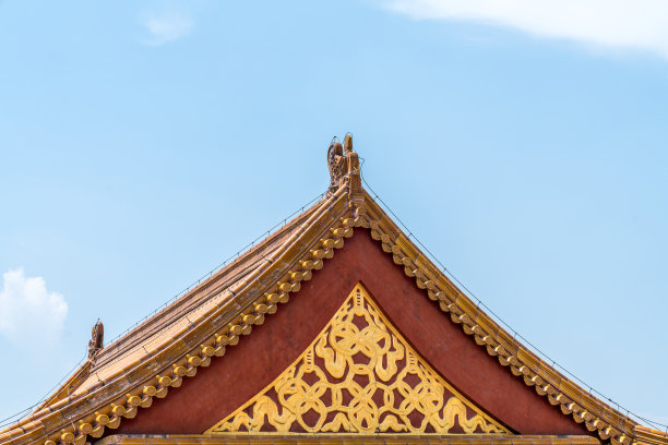 中国北京紫禁城的屋顶图片下载