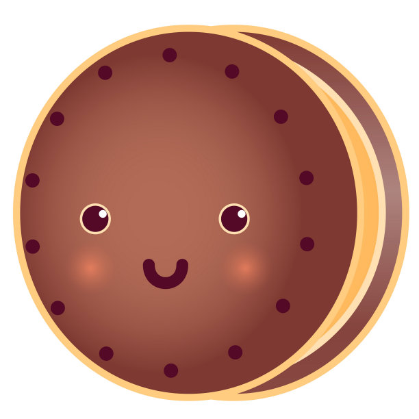 甜美可爱圆圆的美味饼干。图片下载